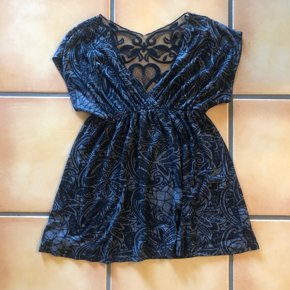 Mind Code V-Neck Top With Lace Back - image 1